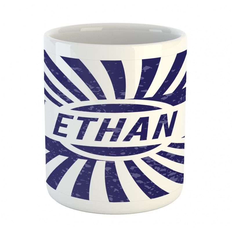 Circle Stripes Boys Name Mug