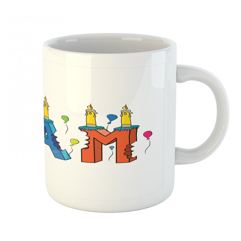 Colorful Letter Cakes Mug