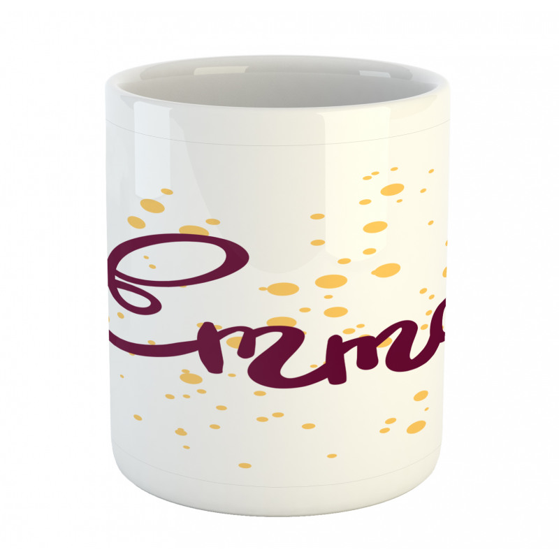 Girl Name Curved Font Mug