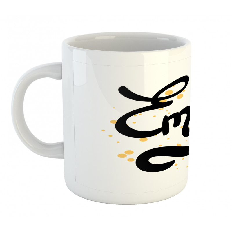 Modern Calligraphic Font Mug