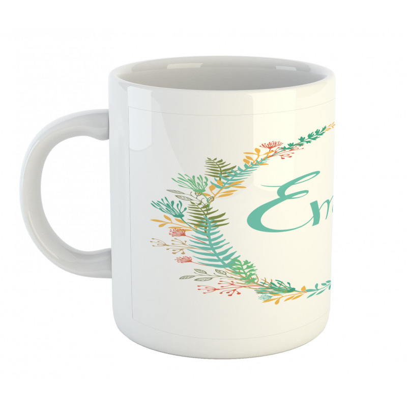 Vintage Leaves Design Mug