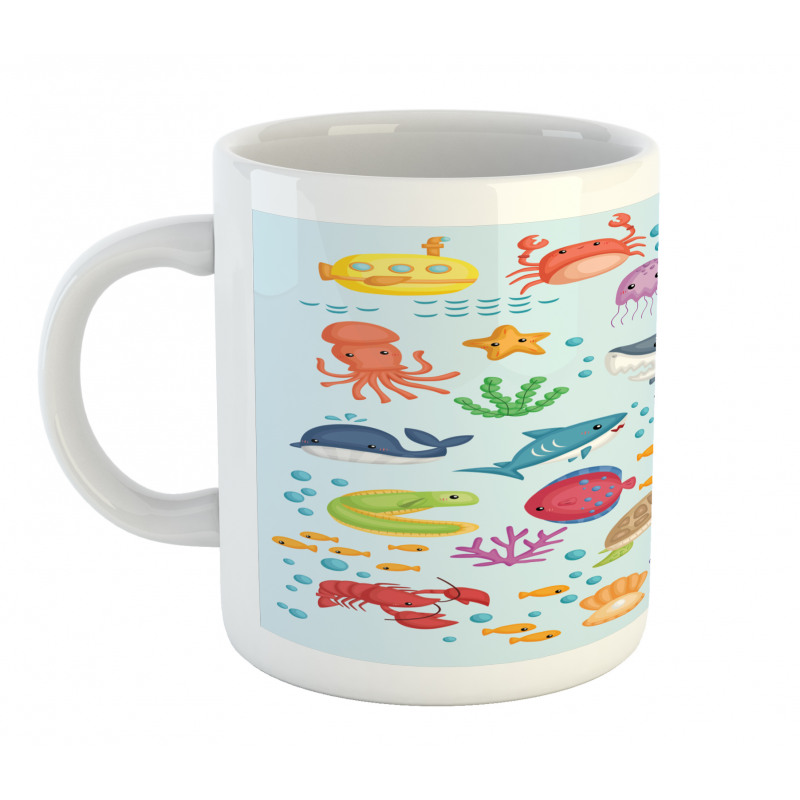 Sea Animals Submarine Mug