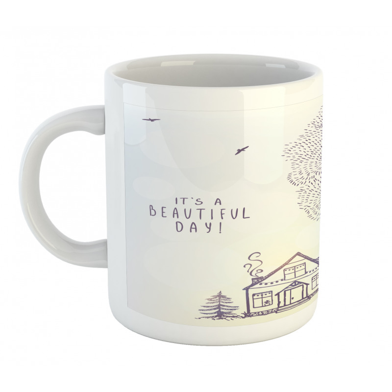 Sketch Country House Mug