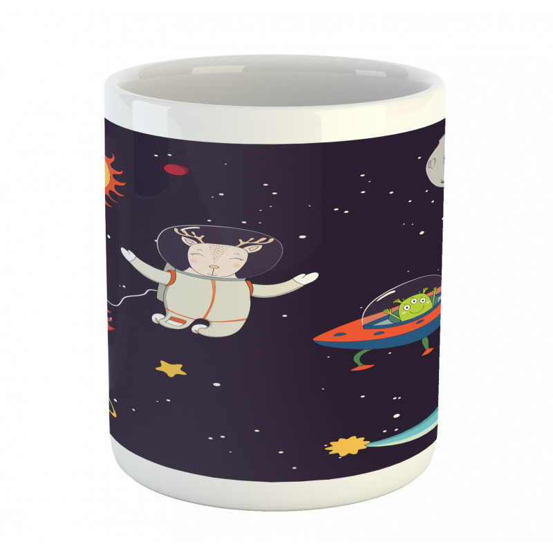 Astronaut Deer in Space Mug