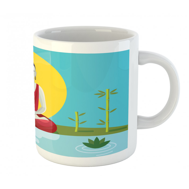 Meditating Monk Yoga Mug