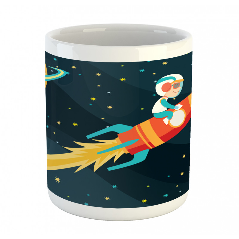 Boy on a Rocket Adventure Mug