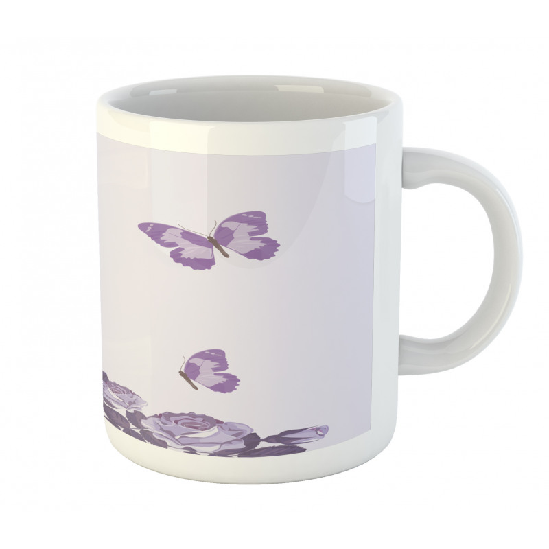 Bridal Roses Butterflies Mug