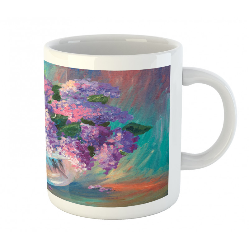 Oil Painting Flowers Art Mug