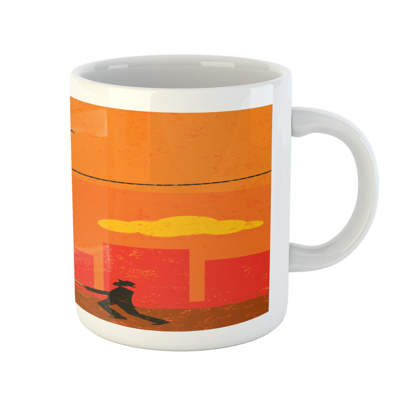 Men Walk Tightrope Net Mug