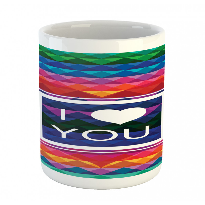 I Love You Frame Heart Mug