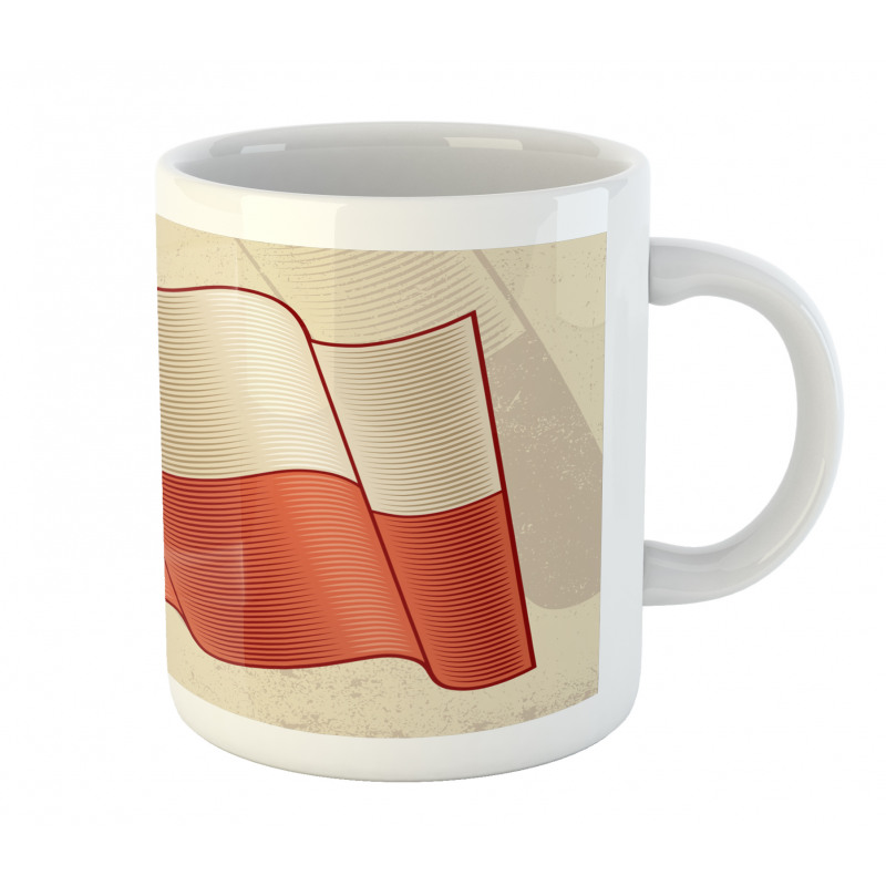 Flapping Flag Motif Mug