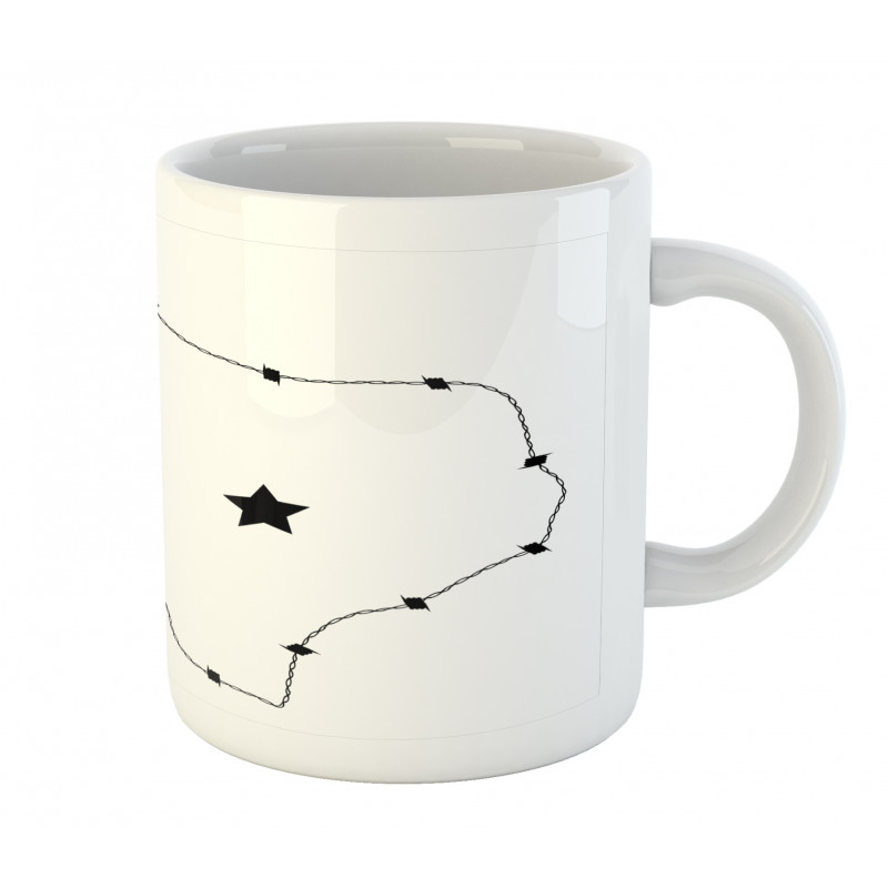 Barbed Wire Map Mug