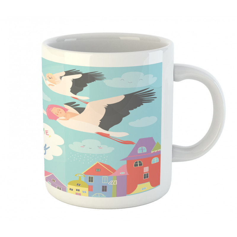 Cartoon Storks Mug