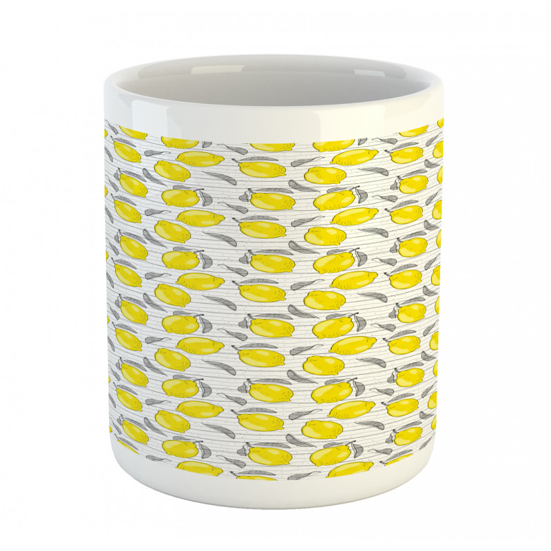 Sketched Lemon Pattern Mug