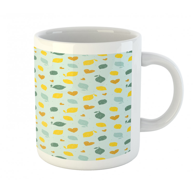 Scribbled Lemon Design Mug