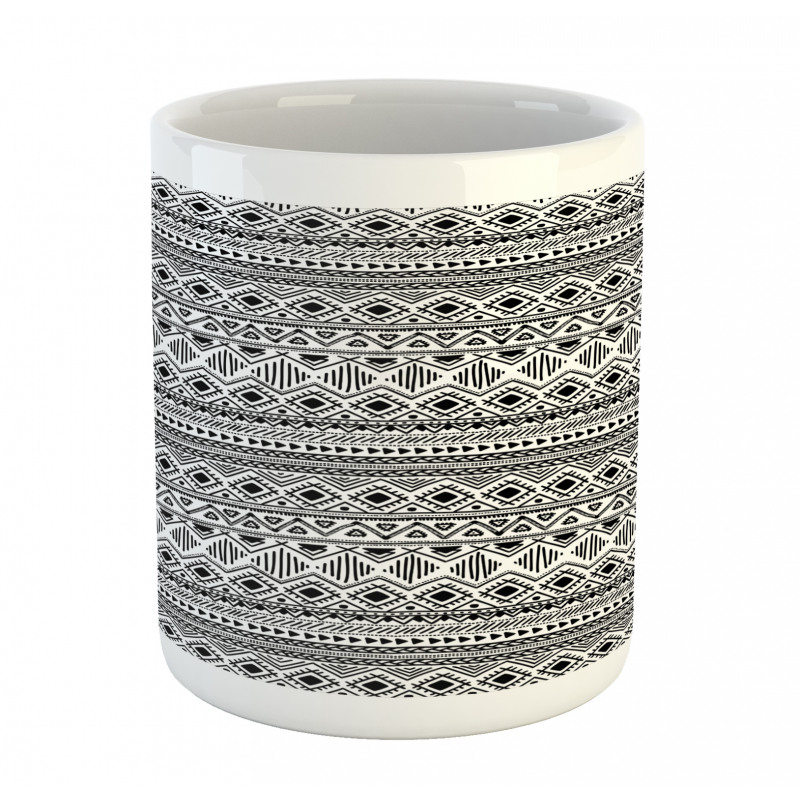 Monochrome Rhombuses Mug