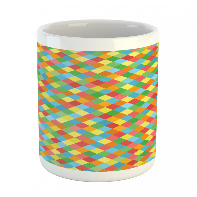 Diamond Form Diagonal Mesh Mug