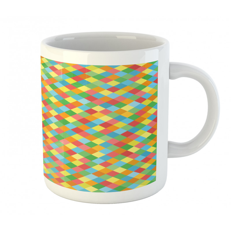 Diamond Form Diagonal Mesh Mug