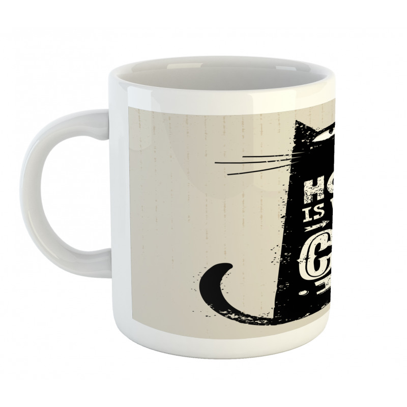 Black Cat Stained Mug