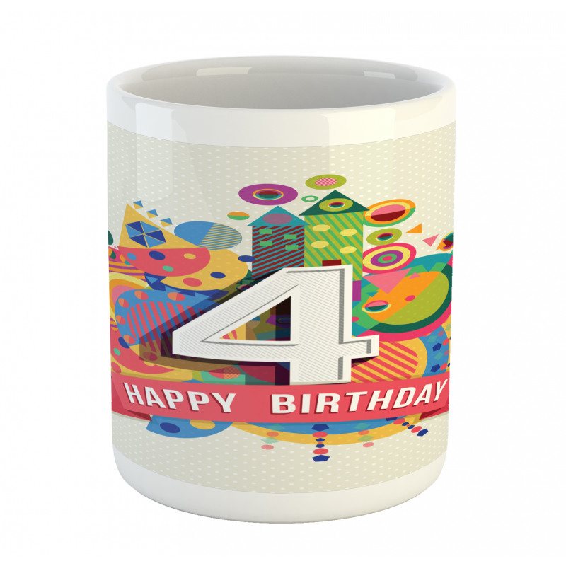 4 Years Old Colorful Mug