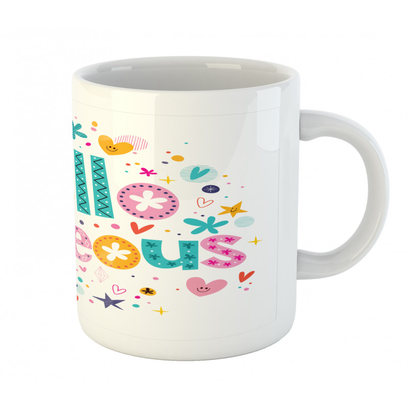 Girl Theme Words Mug