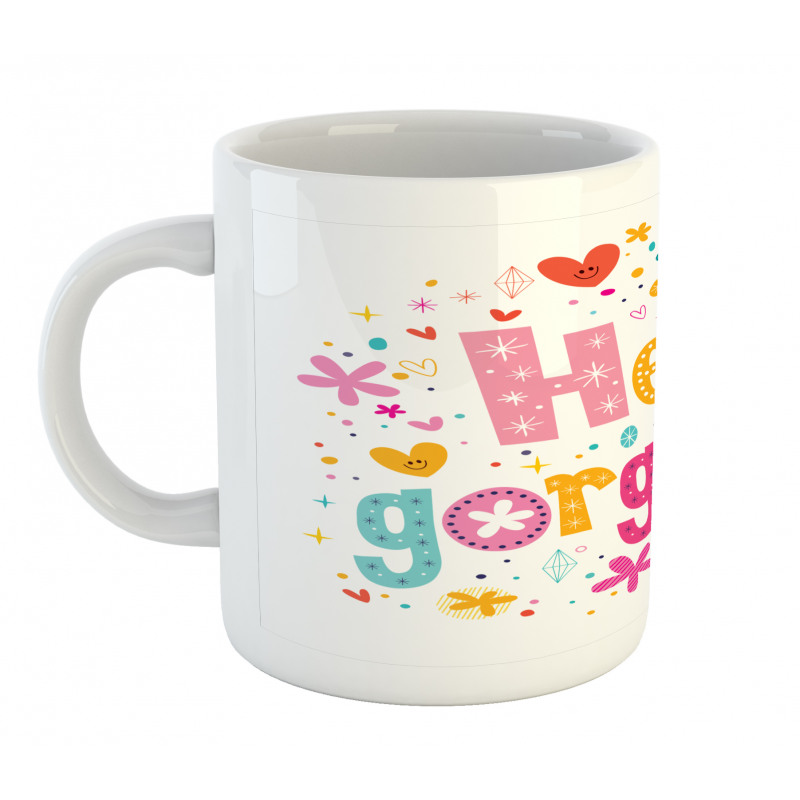 Girl Theme Words Mug