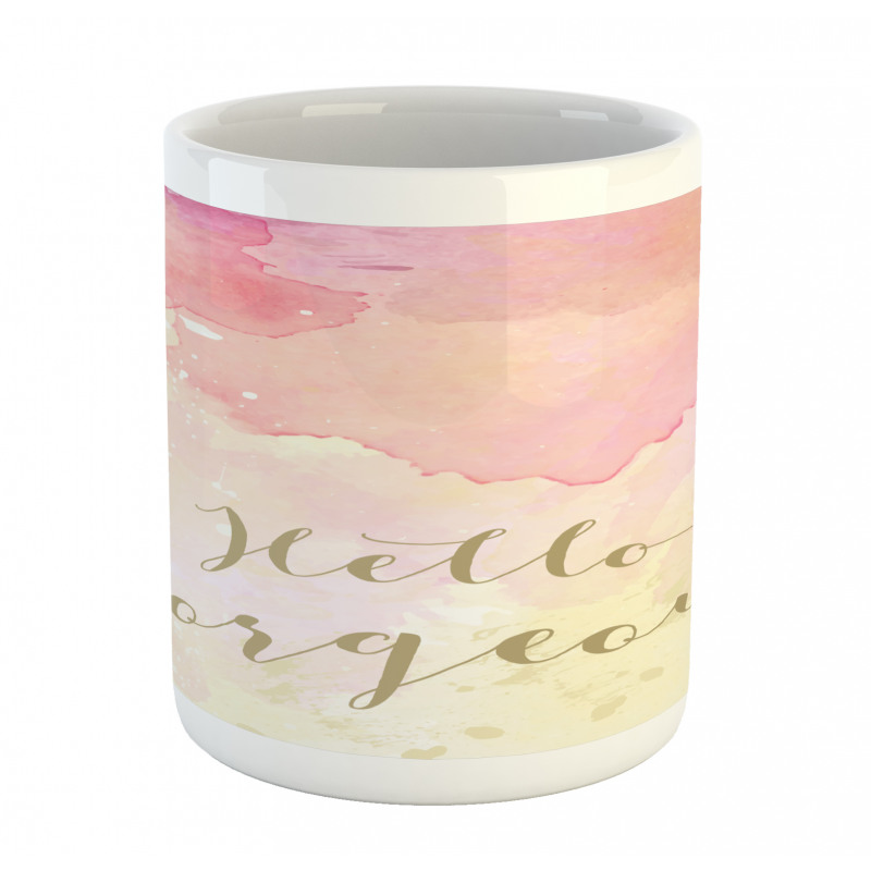 Pink Watercolor Mug