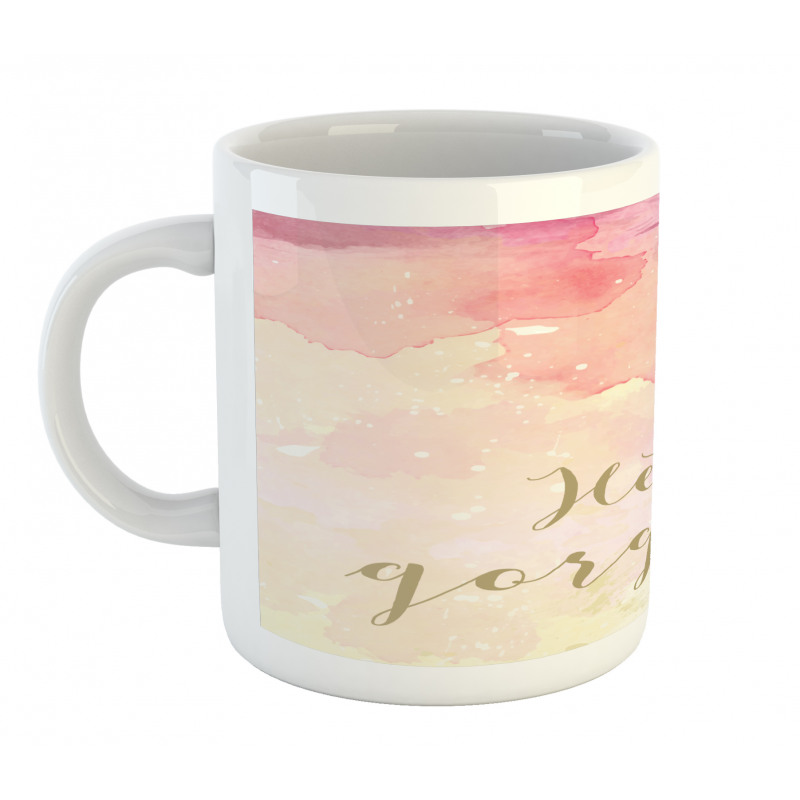 Pink Watercolor Mug