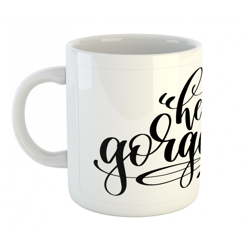 Calligraphy Font Mug