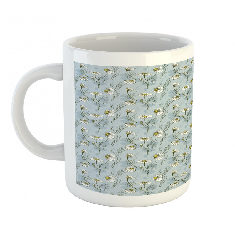 Floral Doodle Silhouette Mug