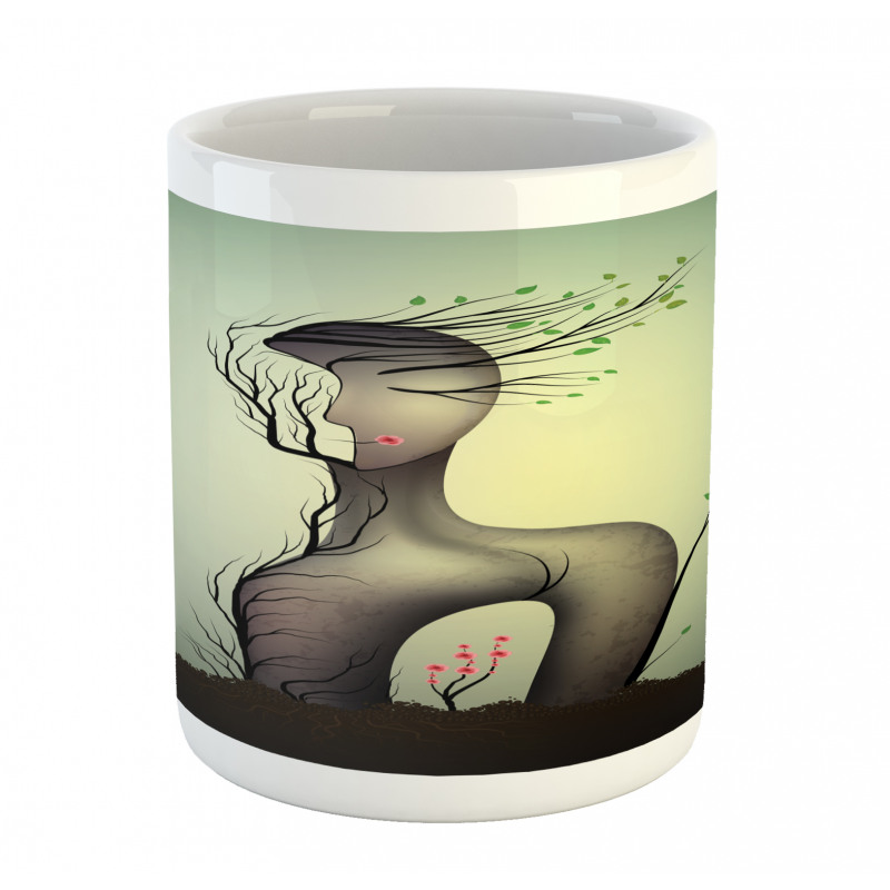 Surrealist Woman Shape Mug