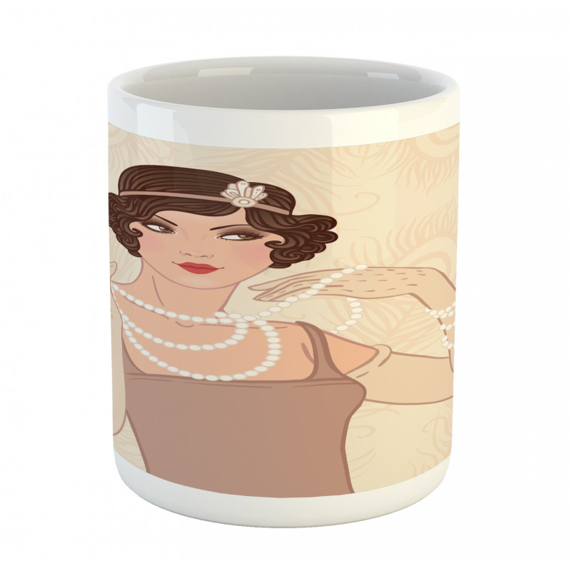 Brunette Flapper Mug