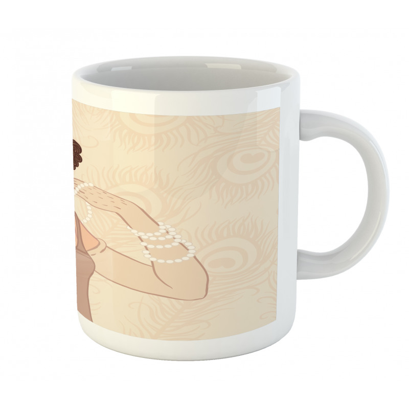 Brunette Flapper Mug