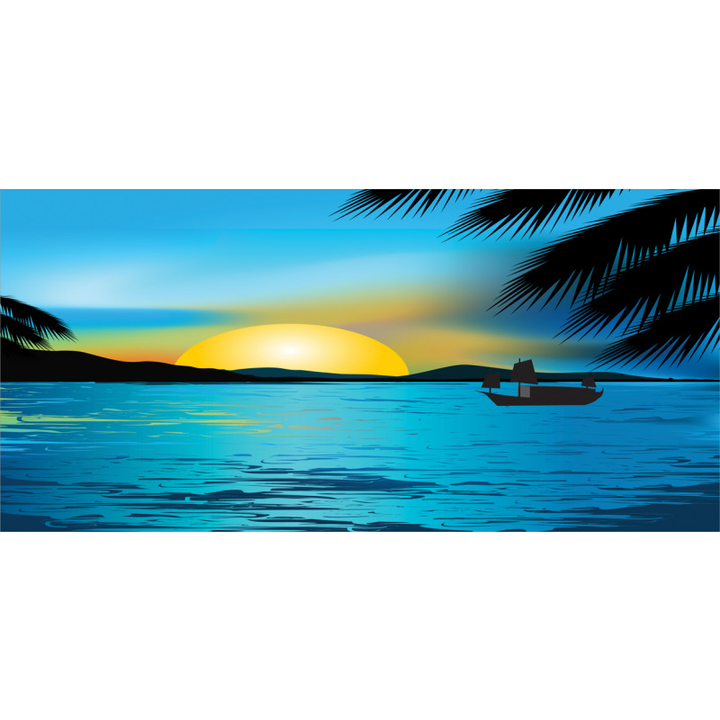 Calm Sunrise Fishing Boat Mug