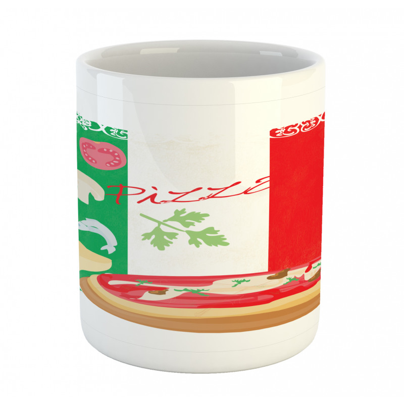 Italian Cuisine and Flag Mug