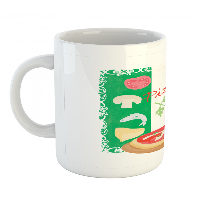 Italian Cuisine and Flag Mug