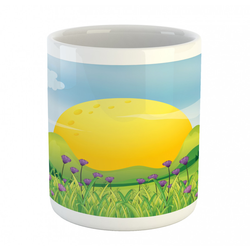 Mountains with Violets Mug