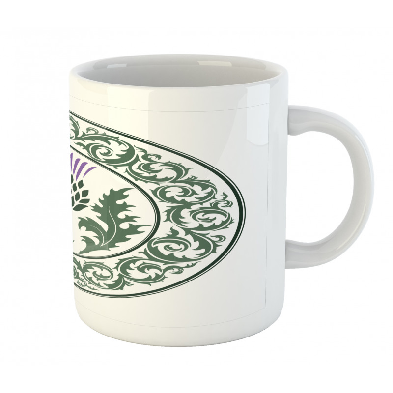 Round Leaf Ornament Mug