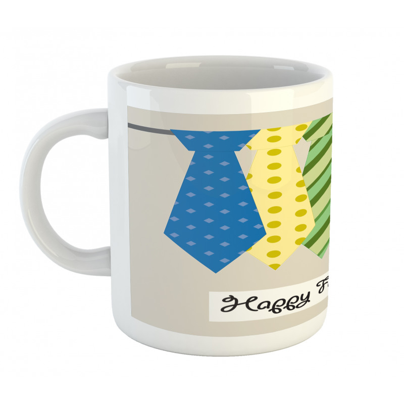 Colorful Dad Ties Theme Mug