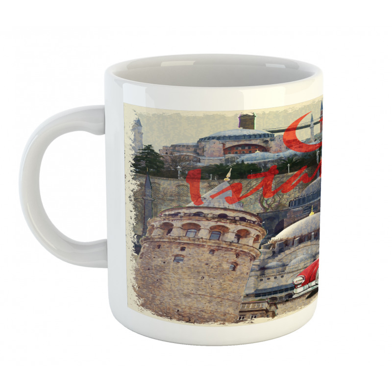 Vintage Collage Car Mug