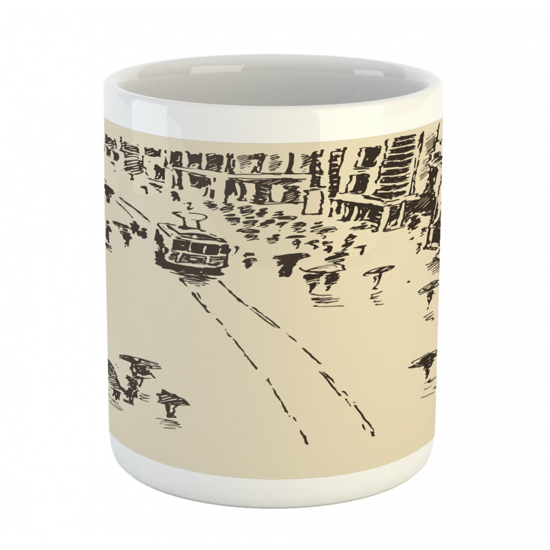 Cityscape Sketch Art Mug