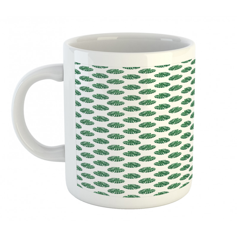 Evergreen Monstera Leaf Mug