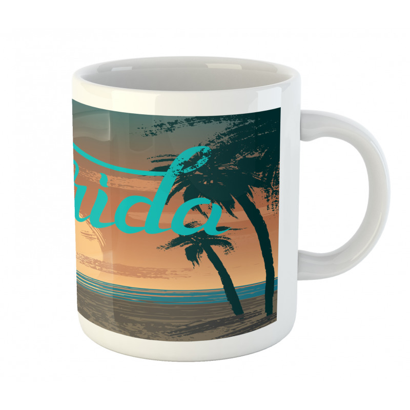 Grunge Sunset Coastline Mug