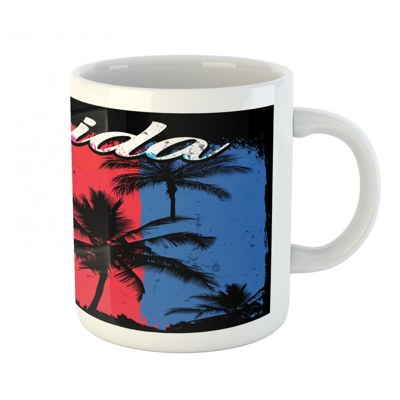 Grunge Palms Colorful Mug