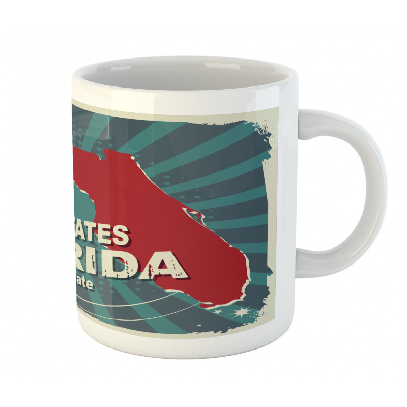 Retro Old City Map USA Mug