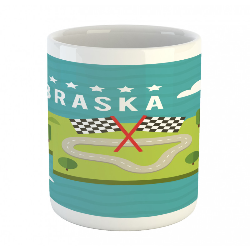 Map of Nebraska State Mug