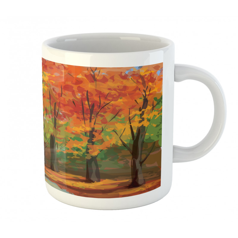 North Woods with Leaves Mug