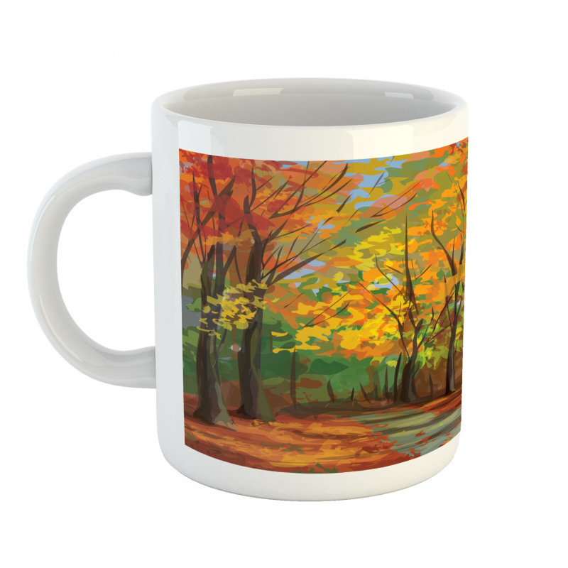 North Woods with Leaves Mug