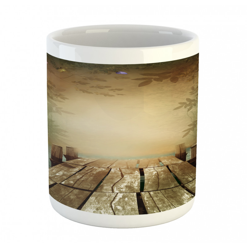 Lake and Blooming Flora Mug