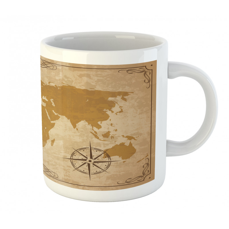 Vintage Cartography Art Mug